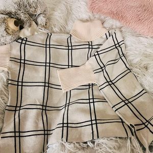 G2000 Light Pink/Cream Oversized Grid Knit